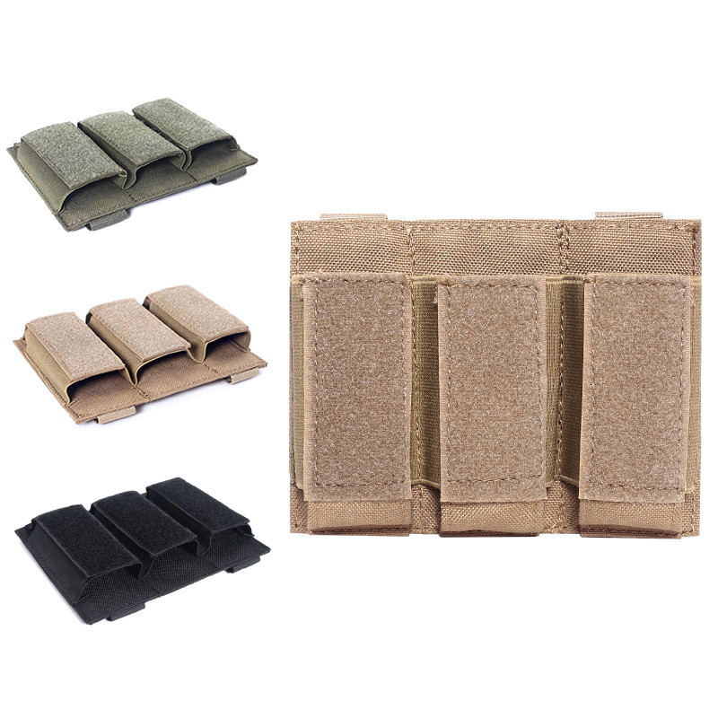 Brinquedo lanterna triplo clipe ensacamento tático duplo duplo EDC ferramenta saco faca caso triplo 9mm acessório saco d