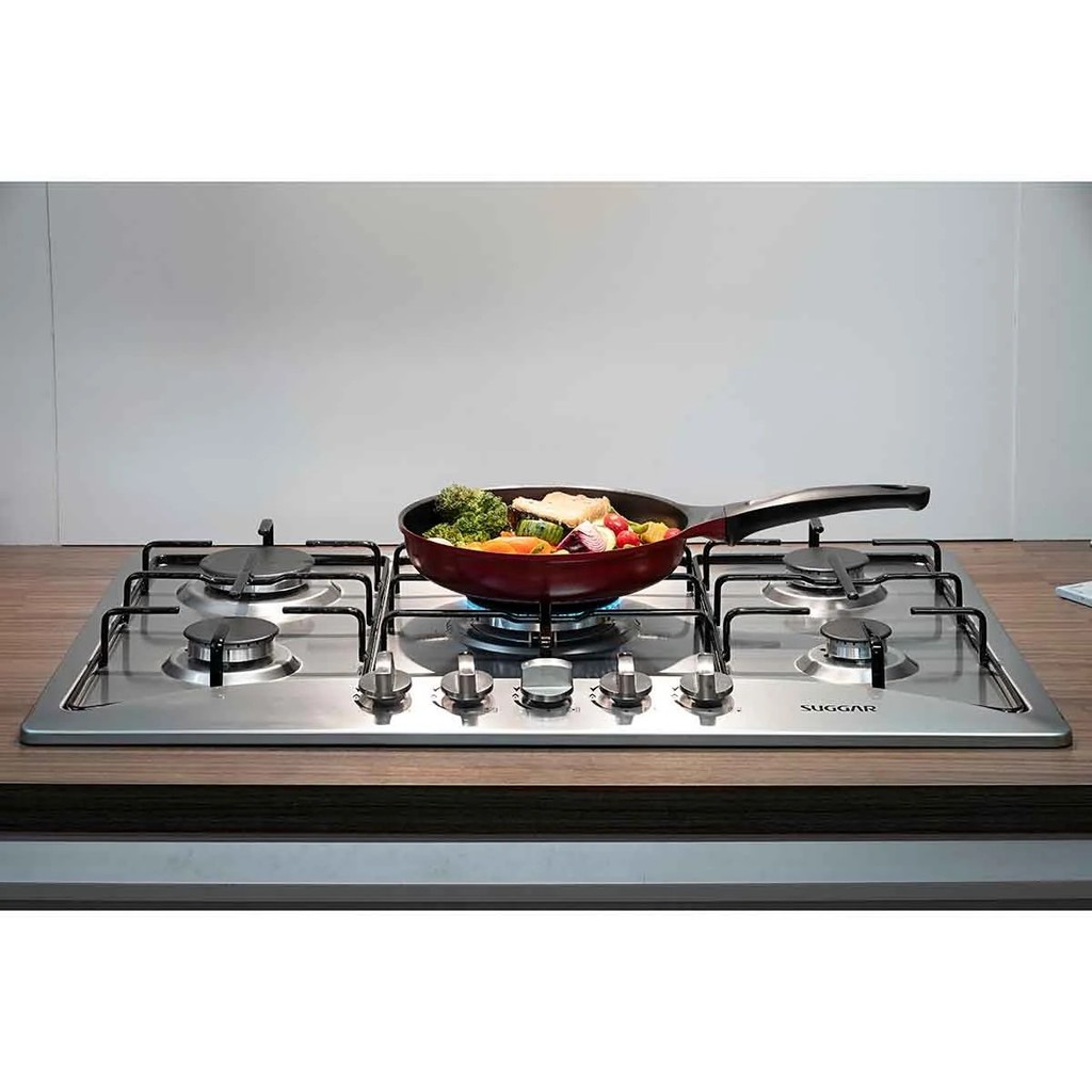 Fogão de Mesa Cooktop 4 ou 5 Bocas Aço inox à Gás Suggar - Bivolt Durável