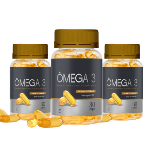 Kit 3 Ômega 3 1450mg Óleo De Peixe - Epa + Tdh Com 30cáps Original Envio Imediato