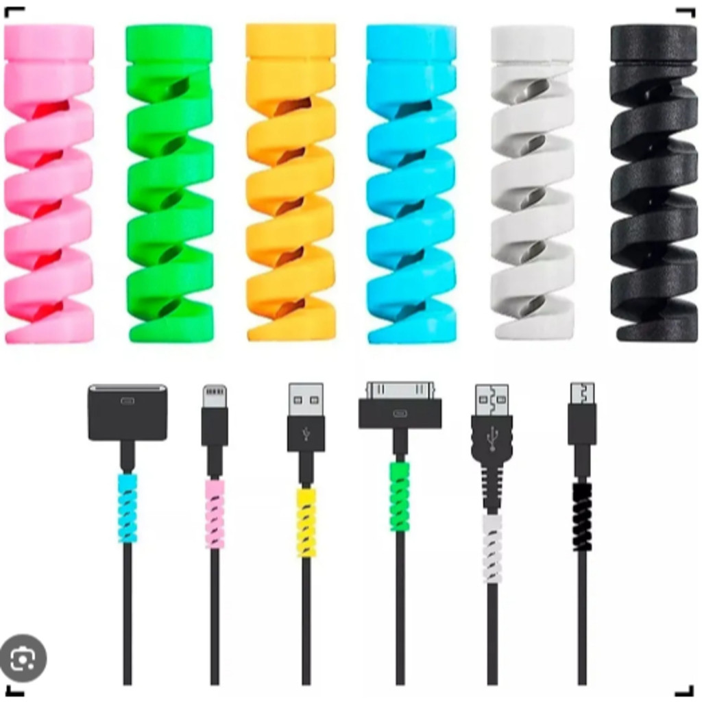 Protetor Espiral Para Cabo De Carregamento Usb Fone De Ouvido Cabo De Linha