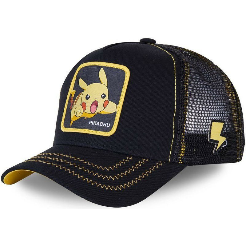 Boné de malha Pokémon, boné de beisebol infantil, boné de sol Pikachu, boné de malha com desenho animado, presente fashi