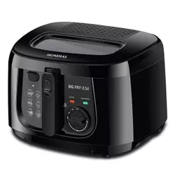 Fritadeira Elétrica com Óleo Mondial FT-07 Big Fry 2,5L Antiaderente Preto 110V