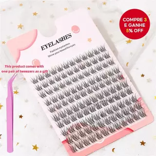 Kit De Cílios Postiços Reutilizáveis C Curl , 10-12 Mm De Espessura Natural , Ferramenta De Maquiage