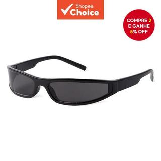 Moda Y2k Retângulo Slim Frame Espelho Óculos De Sol Uv400 Para Mulheres Homens Punk Equitação Condução