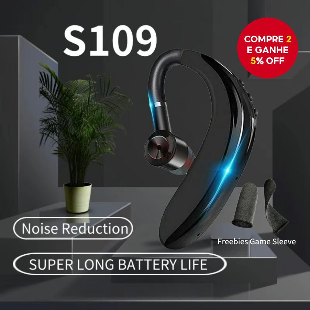 [S109 Bluetooth 5.0 Fone De Ouvido Sem Fio Para Motoristas Comerciais Pendurar Esporte HD Stereo