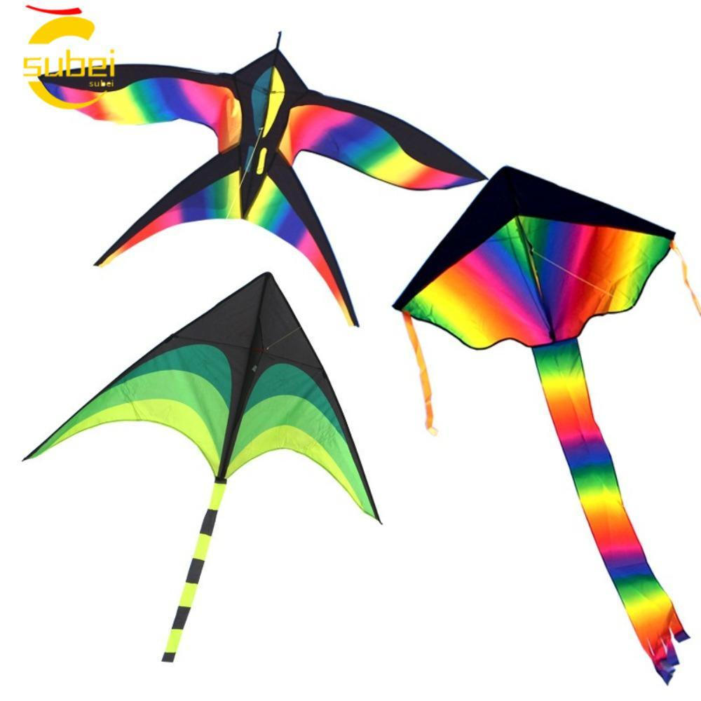 SUBEI Kites Grandes Para Pássaros , Fáceis De Voar Com Corda De Pipa De 100 Metros , Andorinha Arco-Íris , Mudança De Co