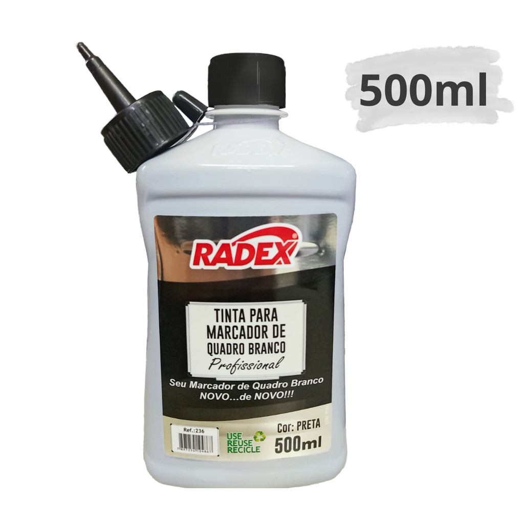 Reabastecedor Para Quadro Branco 500ml - RADEX Cor:Preto