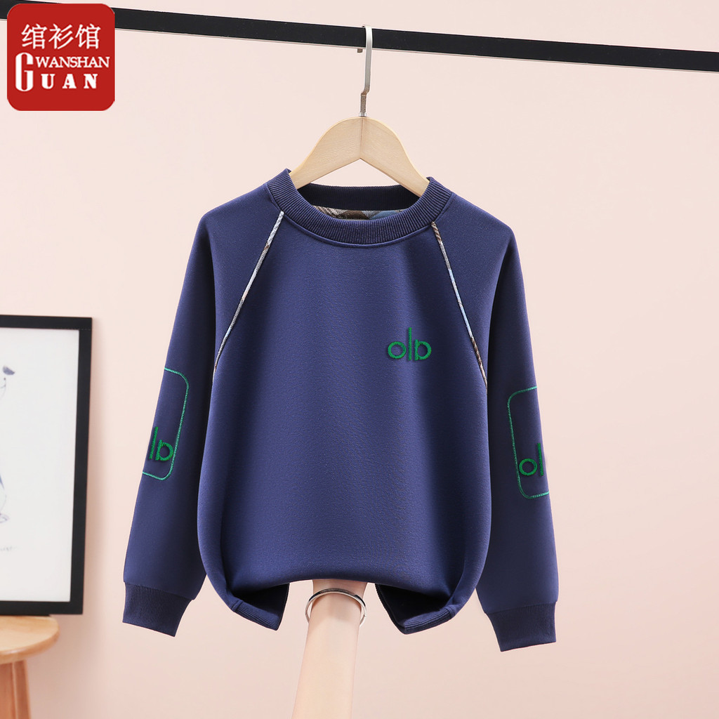 2026 primavera novo estilo moletom meninos manga comprida camiseta moda grandes crianças primavera outono camiseta em to