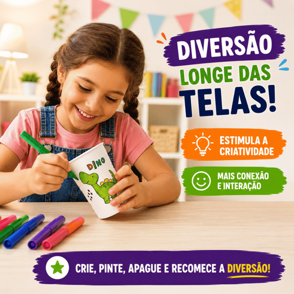 Kit Copos Personalizados Para Lembrancinhas de Aniversário Infantil Divertida Criativa Educativa