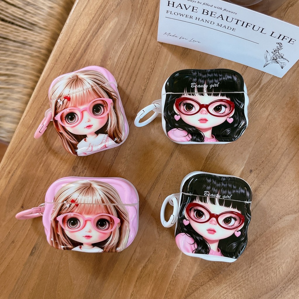 Capa ins Para AirPods , Protetora Fone De Ouvido Apple , Corrente Fofa De Desenho Animado Adequada 4 1/2 Pro/2 3 Antider