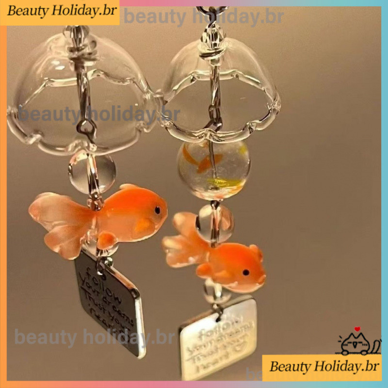 Goldfish Sonho Frisado Telefone Corrente Cordão Pequeno Peixe Vento Carrilhão Pingente Câmera Acessórios Saco Decoração