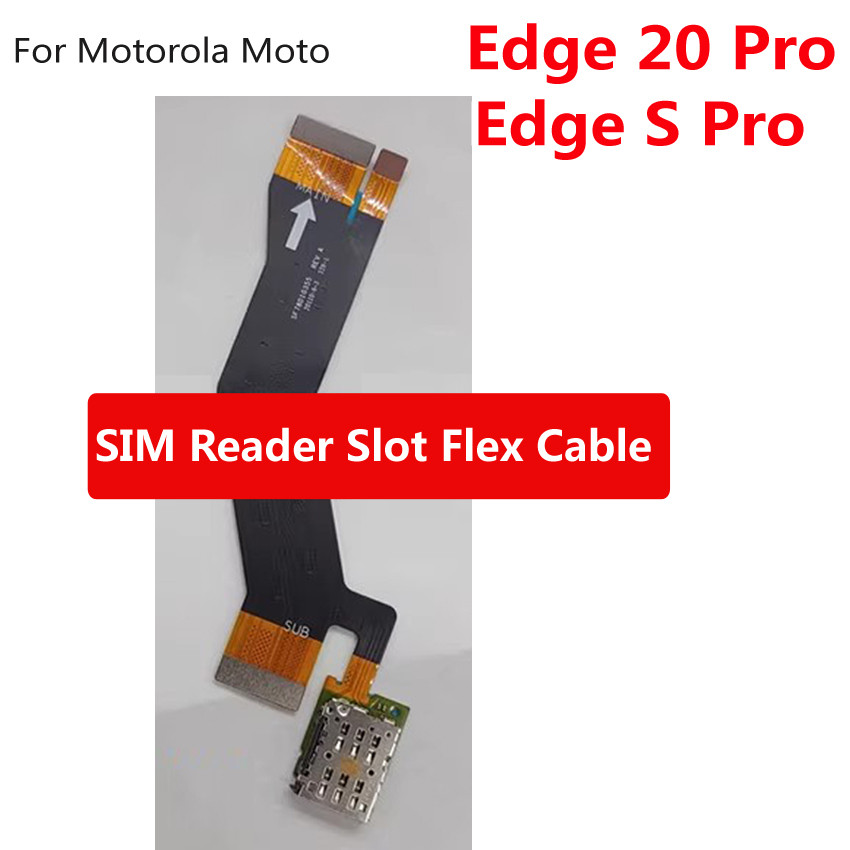 Original Slot Para Cartão SIM Bandeja Leitor Cabo Flexível Motorola Moto Edge 20 Pro 20pro S Titular Conector Placa De S