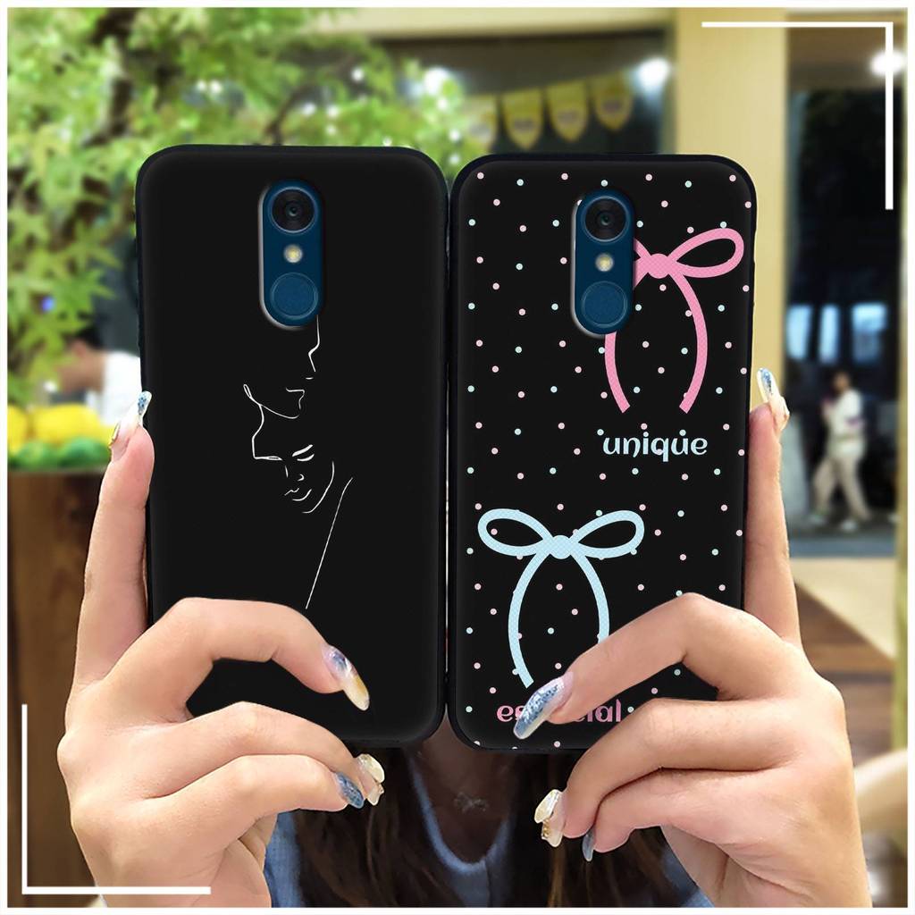 Capa De Telefone TPU De Desenho Animado Para LG Q7/Q7 +/Q7A/Style L-03K-JP Design De Moda Durável Resistente À Sujeira P