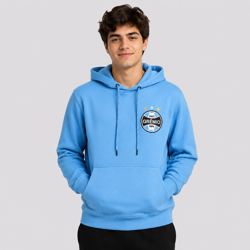 Moletom Grêmio Juvenil Azul Celeste