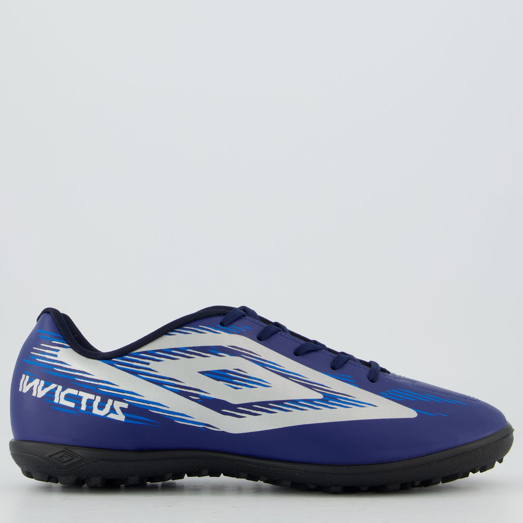 Chuteira Umbro Invictus Society Azul Marinho e Cinza
