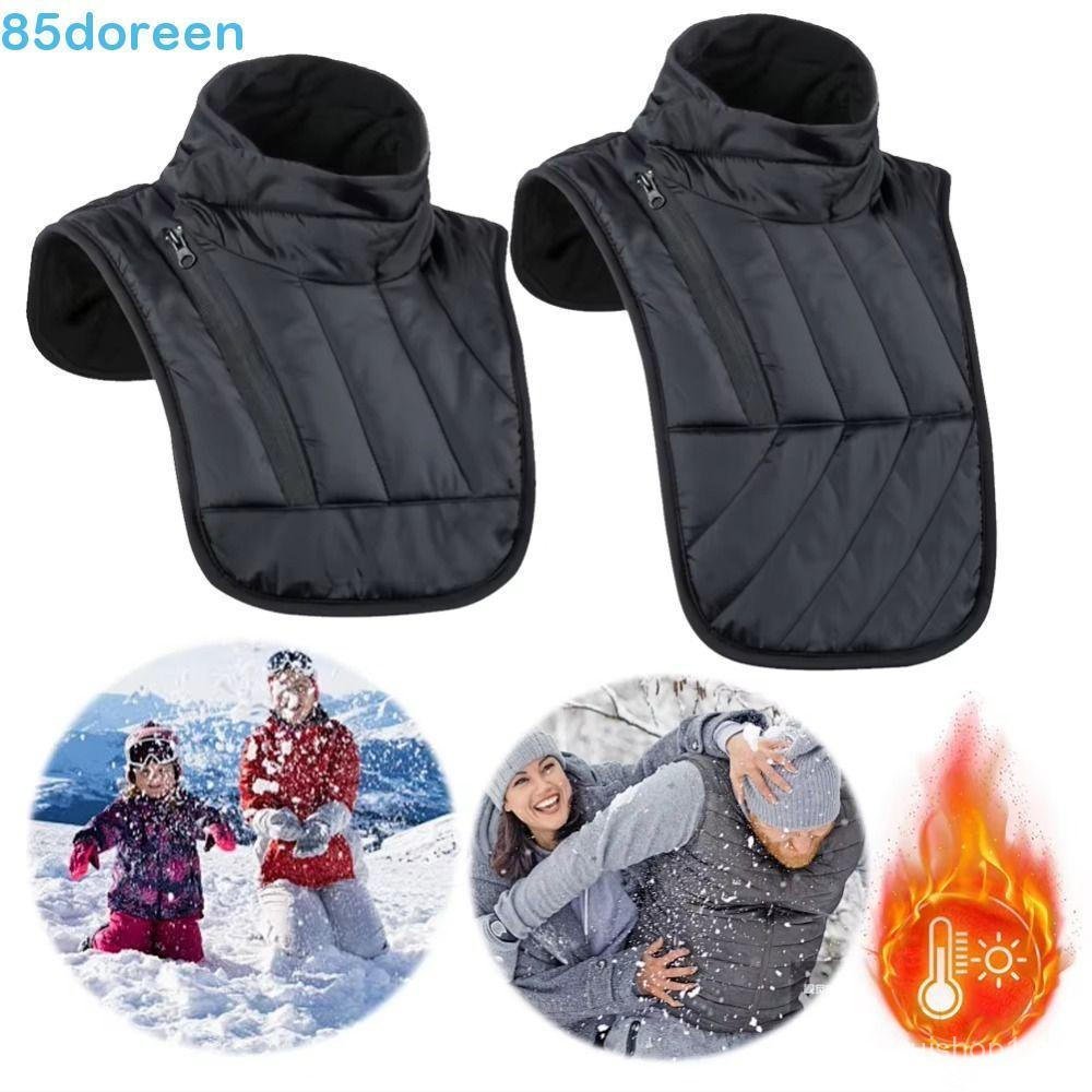 DOREEN1 Aquecedor De Pescoço Para Motocicleta De Inverno , Colete De Ombro Curto/Longo Ajustável , Protetor De Peito À P