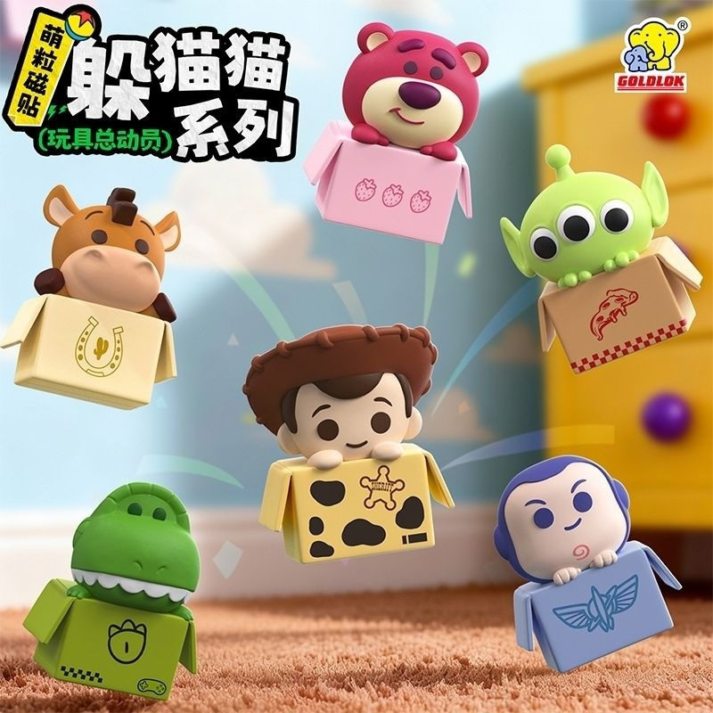 [Oficial] Ímãs de Geladeira Woody da Série Disney Hide and Seek, Figura Magnética do Buzz Lightyear, Decoração para Casa