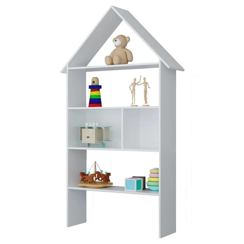 Estante Organizadora de Brinquedos Casinha Infantil Nicho Candy L03 Branco - Mpozenato