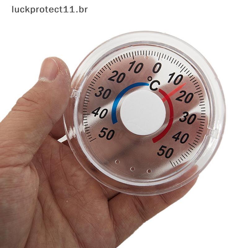 LTBR Redondo Plástico Porta E Janela Termômetro Tipo Ponteiro Relógio Frio Calor ~