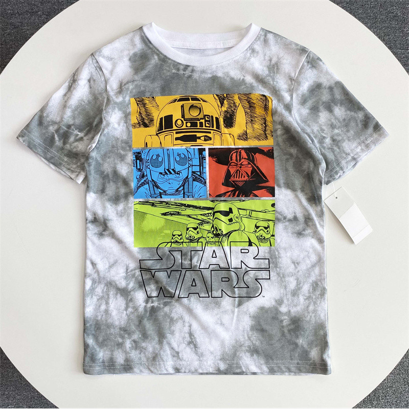 Comércio exterior roupas infantis meninos camiseta verão novo estilo médio grande crianças manga curta