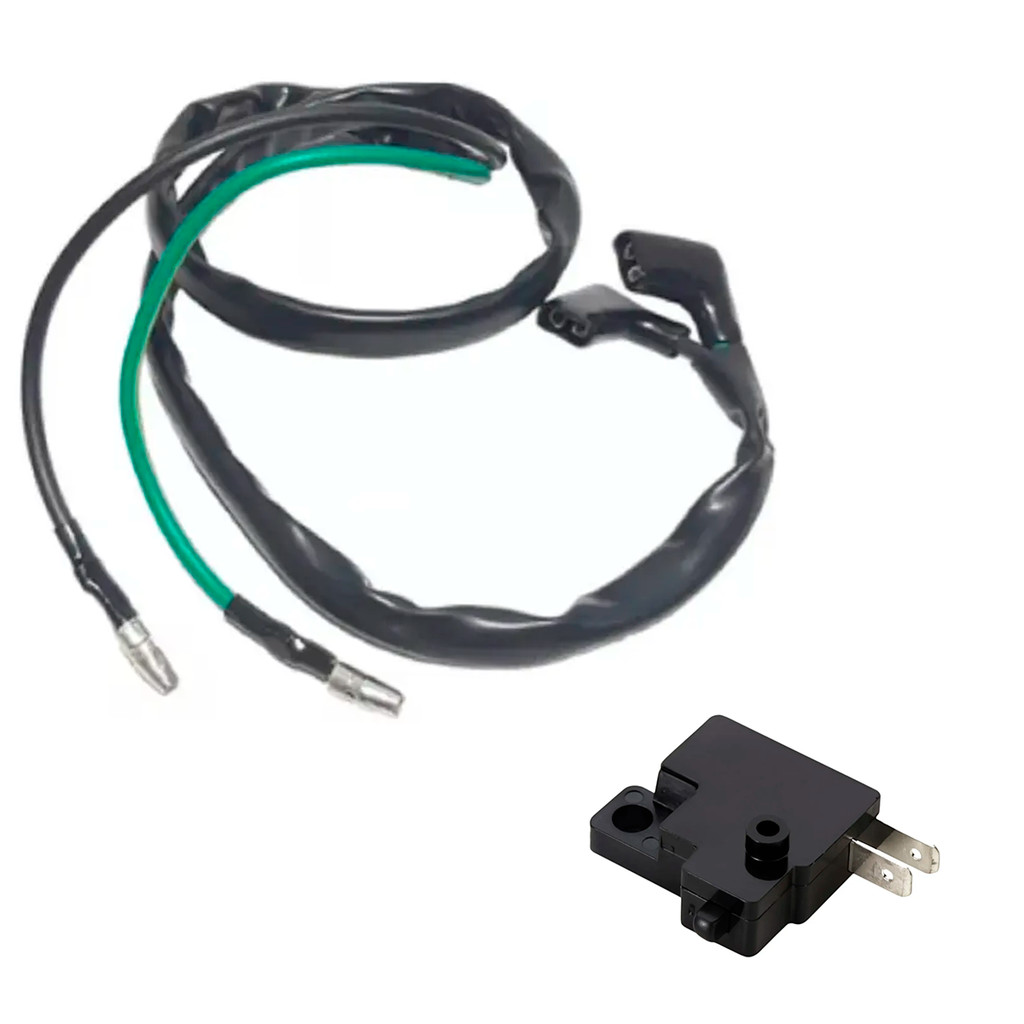 Kit Interruptor Freio Dianteiro + Chicote Interruptor Stop Freio Dianteiro Freio A Disco Cg 125/150/160