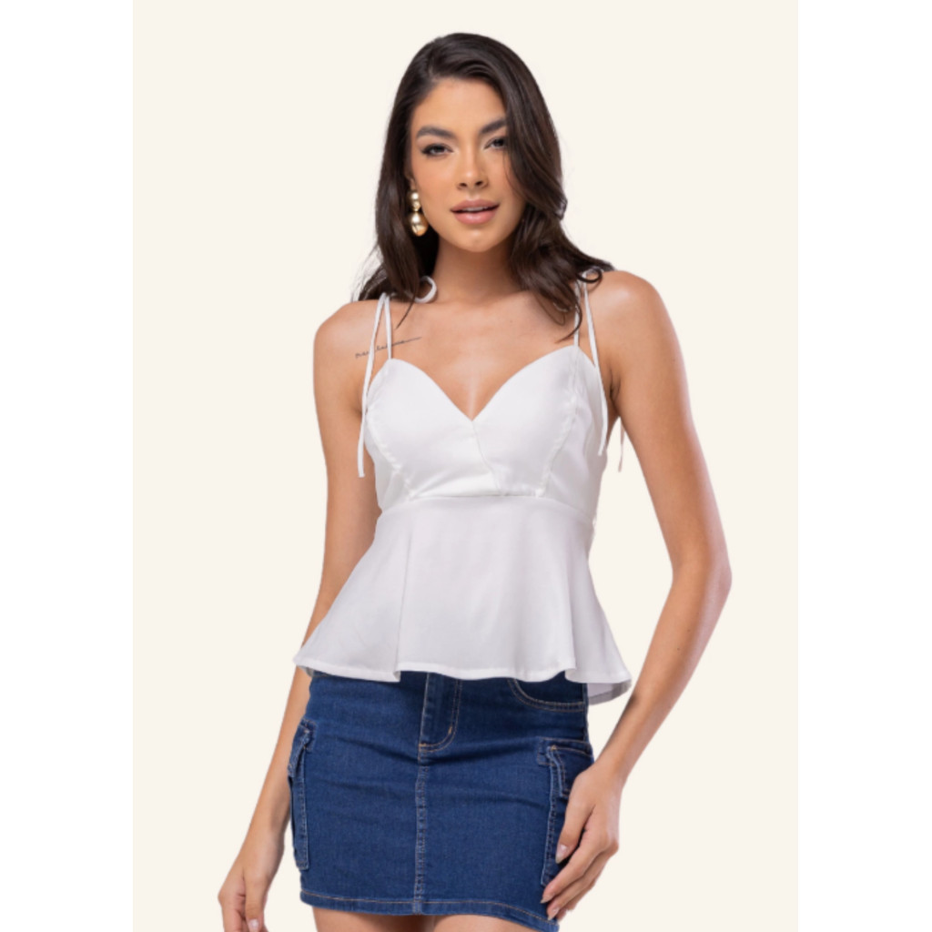 Blusa Peplum Milk SAWARY FASHION