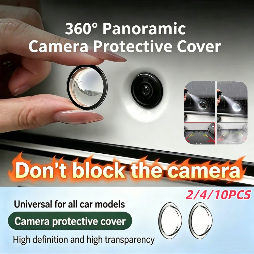2-10 Pçs Universal Lente Da Câmera Do Carro Transparente Protetor Capa À Prova Ddustágua Poeira Frente Pára-Choques 360 