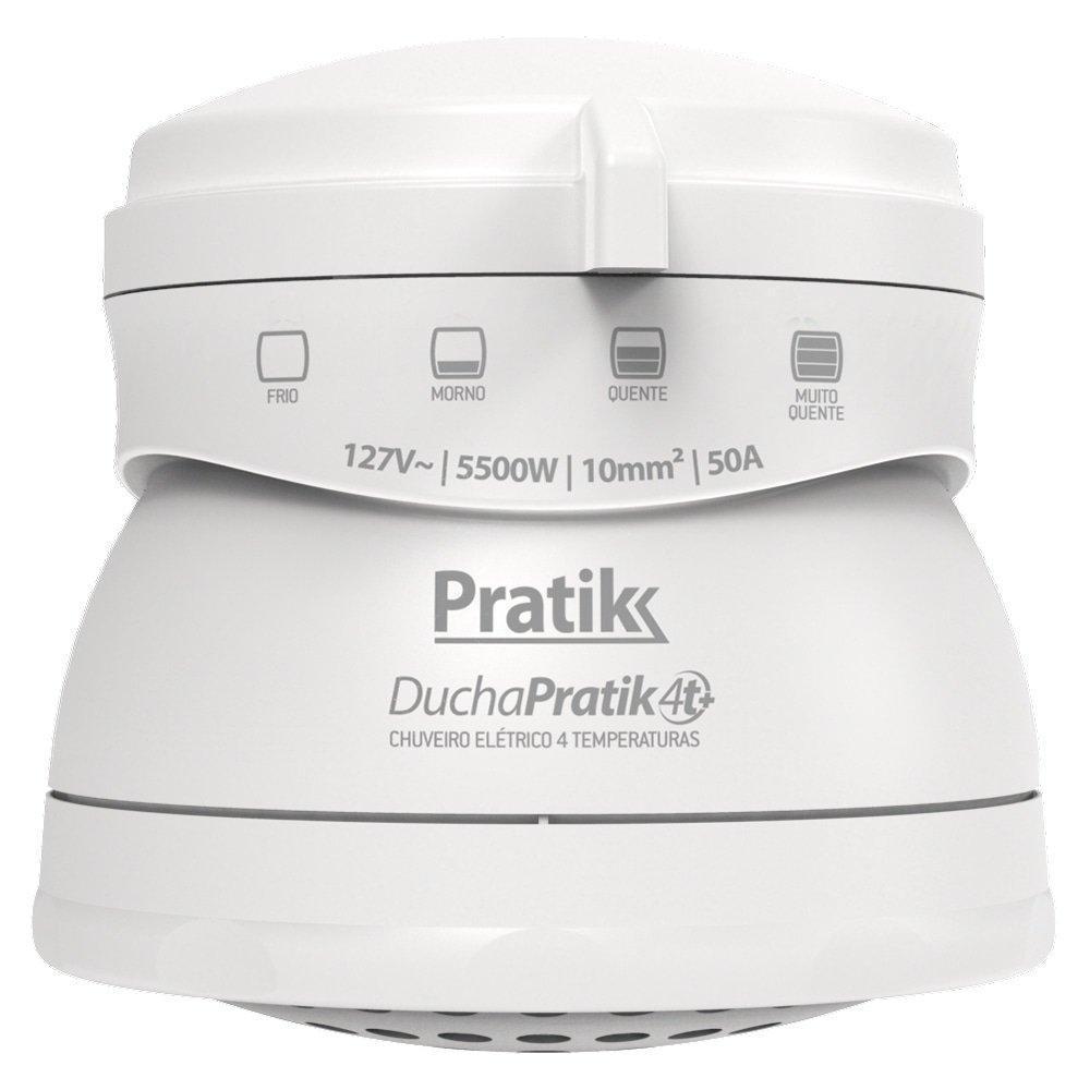 Chuveiro Ducha Pratik 4t+ 4 Temperaturas, 5500W, Branco