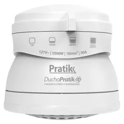 Chuveiro Ducha Pratik 4t+ 4 Temperaturas, 5500W, Branco