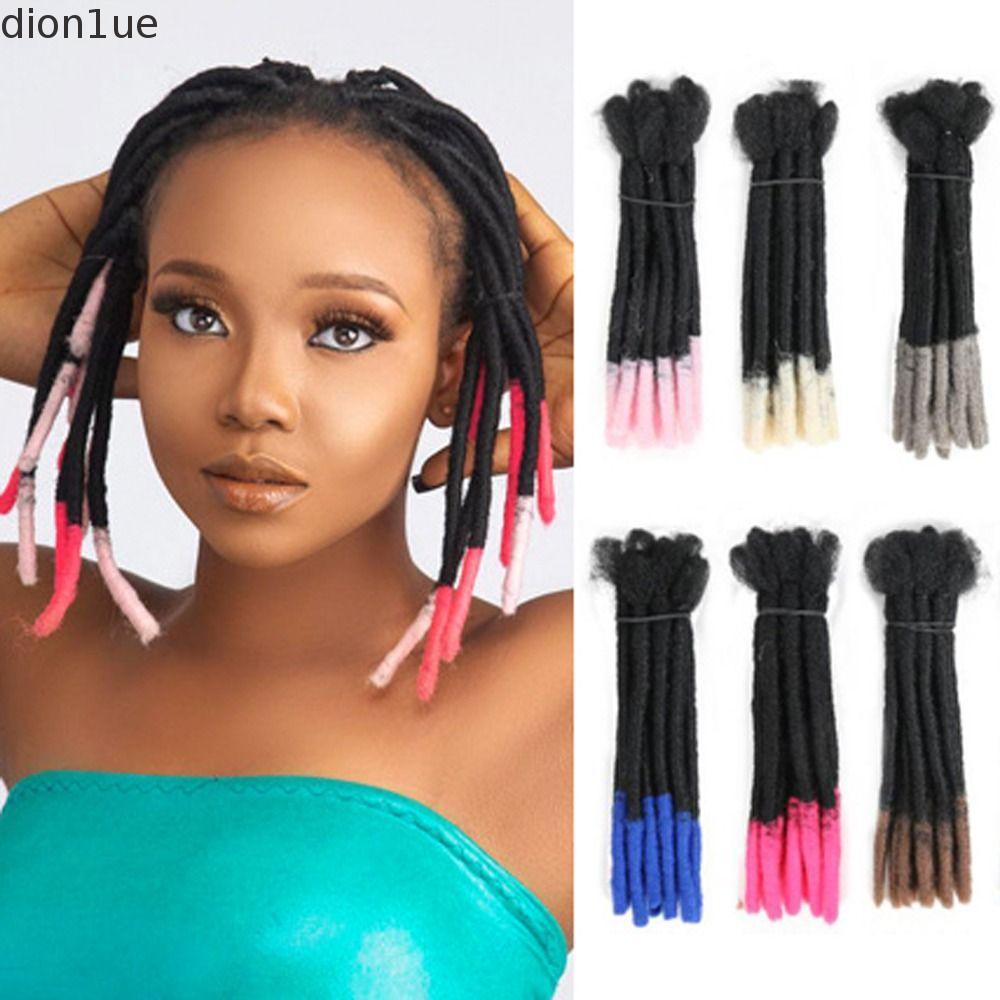 DION1UE Preto Reggae Peruca Tranças De Cabelo Sintético Extensões Fibra Resistente Ao Calor Afro Homens Ombre Loira Croc