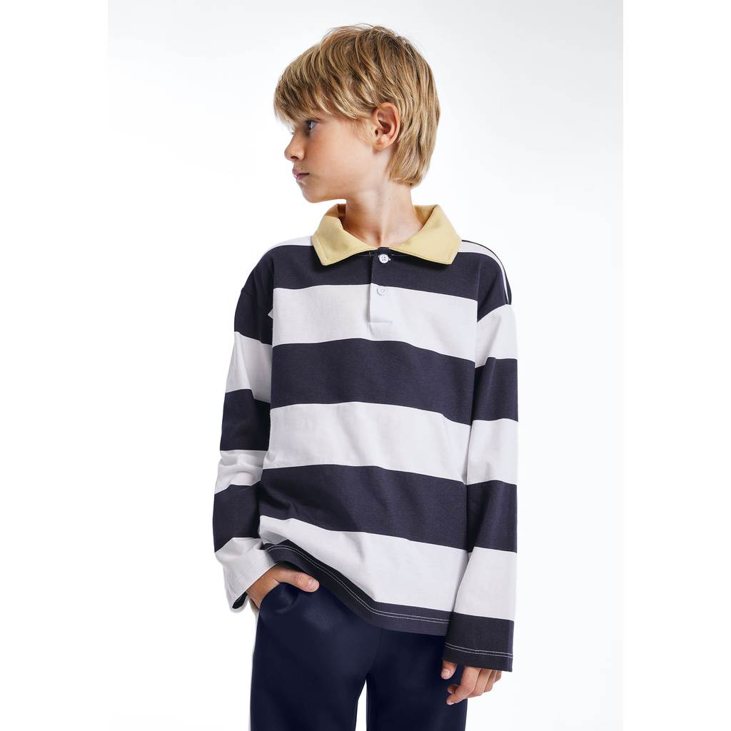 Camisa Polo Infantil Menino Manga Longa Listrada