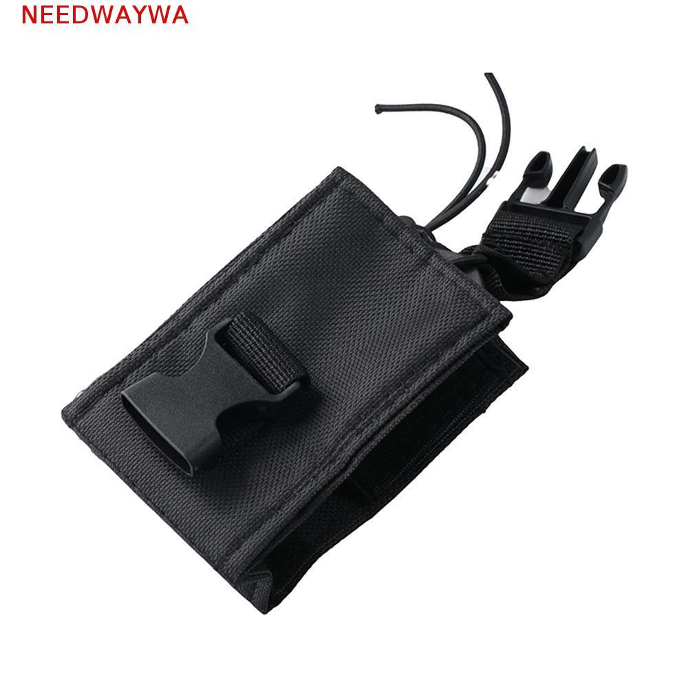 NEEDWAYWA Walkie Talkie Saco Esportes Pingente Titular Molle Bolsa Pacote Interfone De Armazenamento