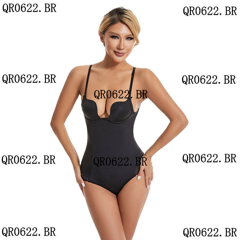 Modelador de Controle de Barriga para Mulheres, Body Redutor de Cintura, Lingerie Modeladora Sem Costas