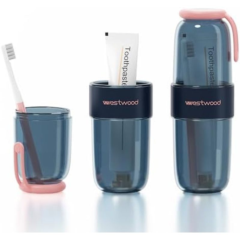 Estojo De Viagem Para Escova De Dentes Azul Transparente De Luxo Portátil HyJeryty , & amp ; Recipiente Organizador De C