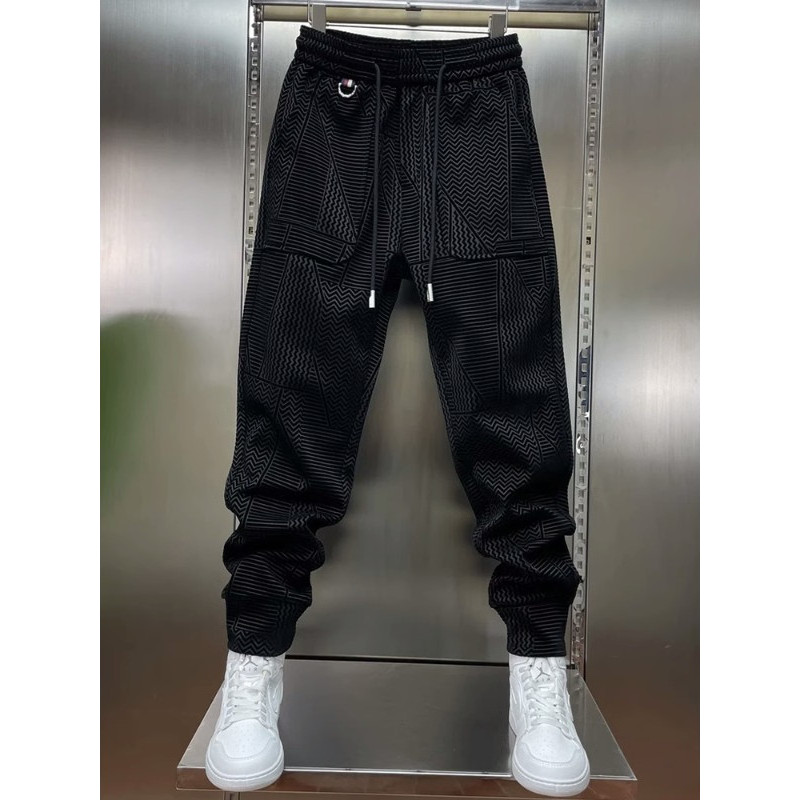 Primavera 2025 novo estilo calças masculinas Street Wear high-end calças casuais masculinas All-Match calças magras high