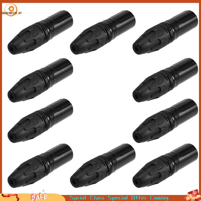 10 Unidades De Microfone DIY XLR 3 Pinos Plugue Macho Conector Cabo De Solda Adaptador Luz De Fone De Ouvido Para Transm