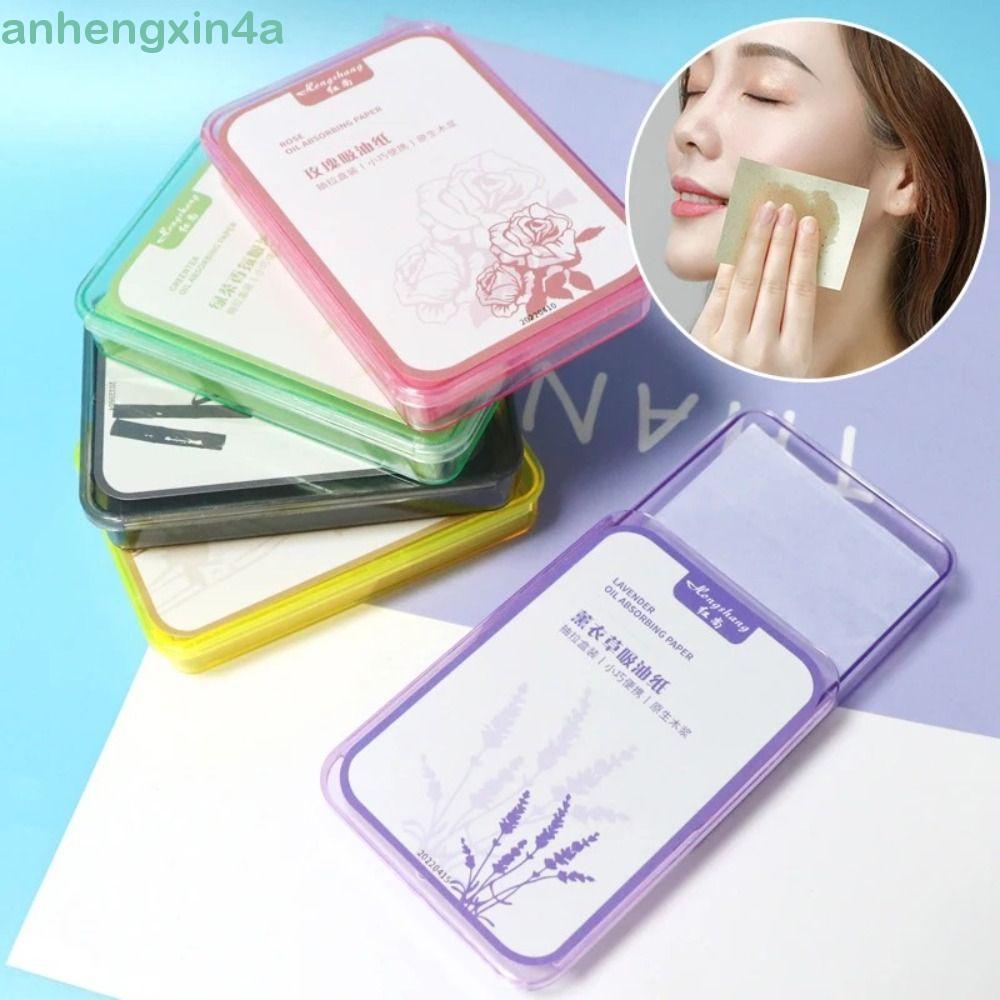 ANHENGXIN 300 Unidades/Caixa Papel Absorvente Facial , Folha Portátil Durável Para Controle De Óleo , Polpa De Linho Nat