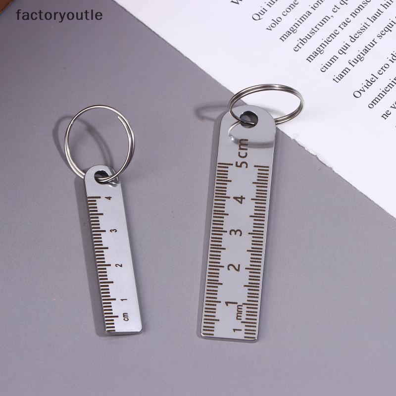 Mini Régua De Aço Inoxidável FAR Com Chaveiro-Ferramenta De Medição Para Material De Escritório E Escolar (Anti-Perda) B