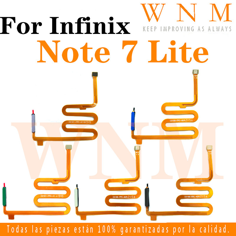 Para Infinix Nota 7 Lite X656 Interruptor Liga/Desliga Botão De Partida Em Casa Impressão Digital Livre Cabo Flexível To