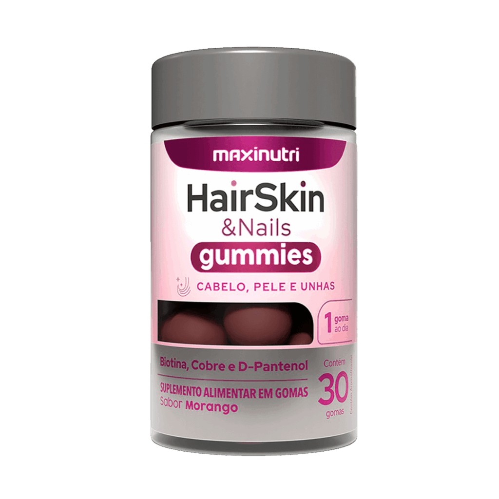 Hairskin & Nails Gummies Cabelo Pele Unhas 30Gomas Maxinutri