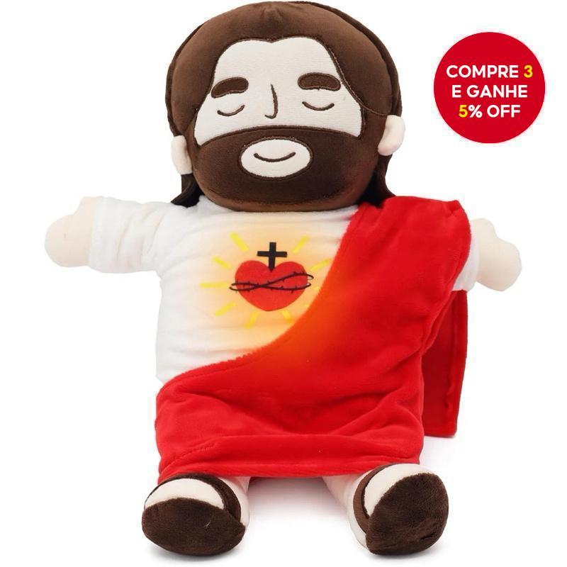 Tratamento de Ansiedade com Respiração de Jesus Protege o Sono, Brinquedo de Pelúcia de Exercício Abdominal 40cm