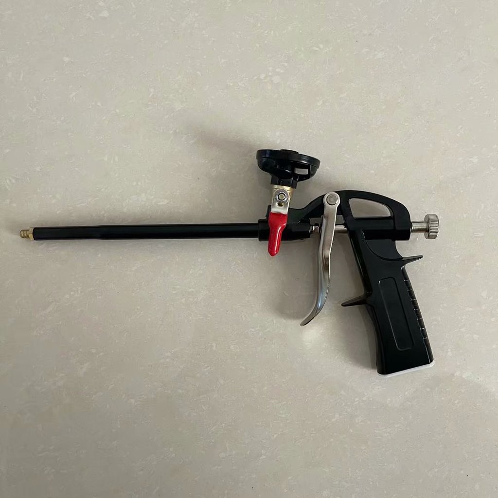 Pistola de espuma sem necessidade de limpeza com válvula, pistola de calafetagem de espuma de poliuretano, pistola de es