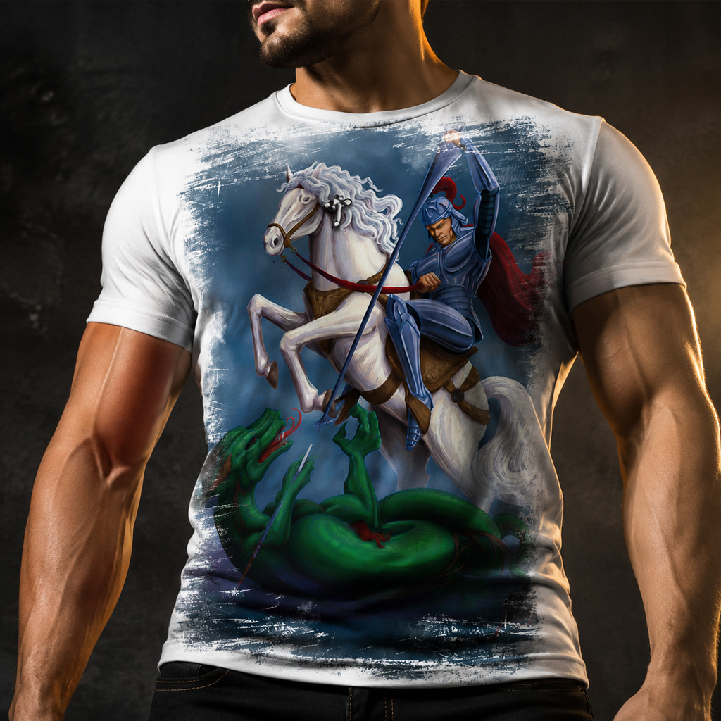 Camisa Camiseta São Jorge Santo Guerreiro 2
