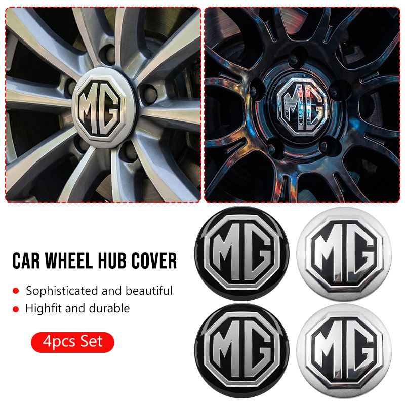 4 Unidades 56mm Tampa Do Cubo Da Roda Carro Acessório De Crachá Para Garagens Morris MG ZS Cyberster MG4 ES5 HS ONE