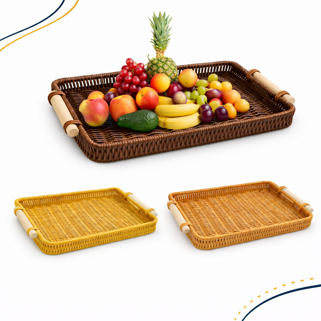 Bandeja Vime Sintético Ideal Mesa Posta Servir Café Da Manhã