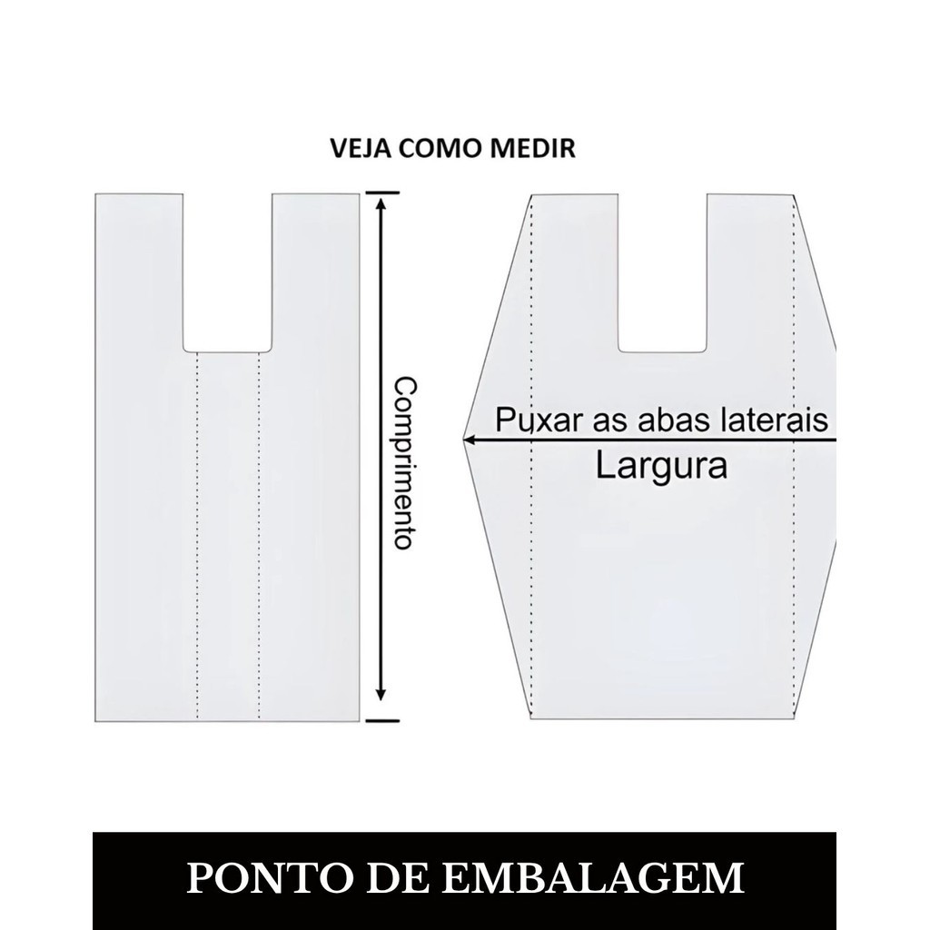 Sacolas plásticas brancas 24X34 - 29X39 - 38X48 C/ 100 E 200 UNIDADES — imagem 2 de 2