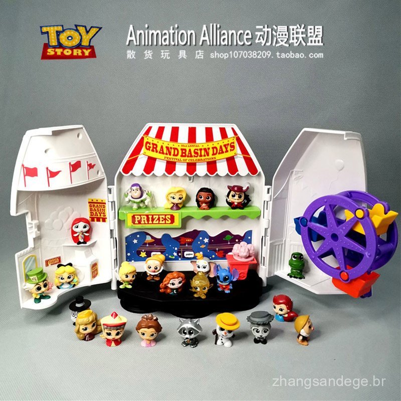 Nova coleção de miniaturas do Toy Story: Buzz Lightyear, caixa de figuras em formato de nave espacial, brinquedo infanti