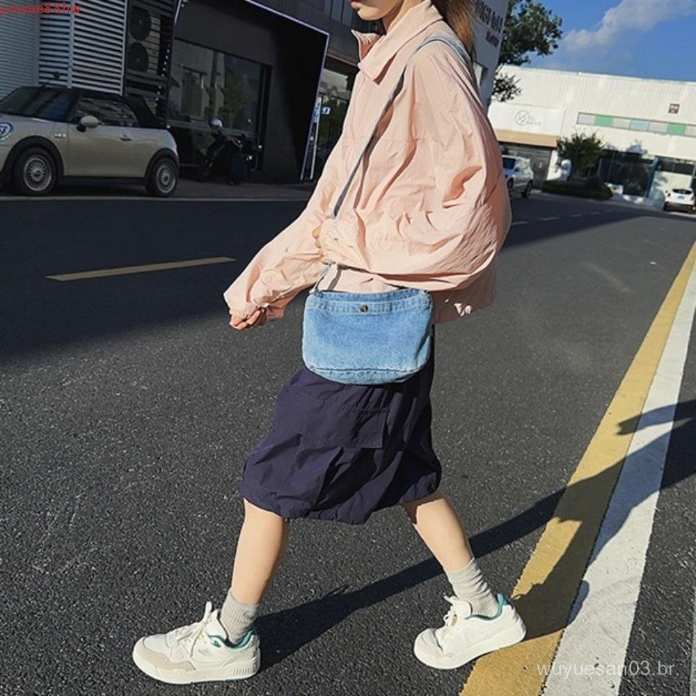 Bolsa JUNYUE Cowboy Hobo , De Ombro Jeans Vintage Crossbody De Tecido Azul De Grande Capacidade