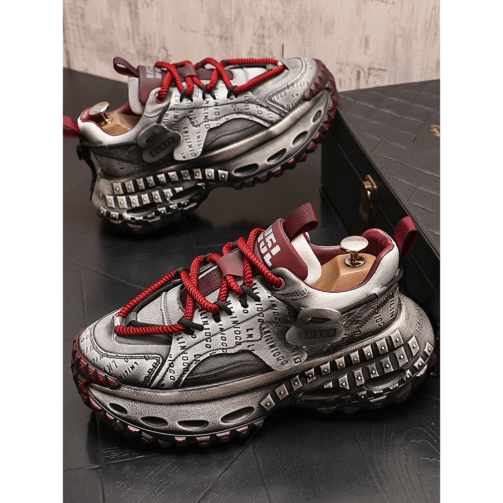 Sapatos masculinos novo estilo pai sapatos masculinos de sola grossa aumentando esportes sapatos casuais cor polonês sap