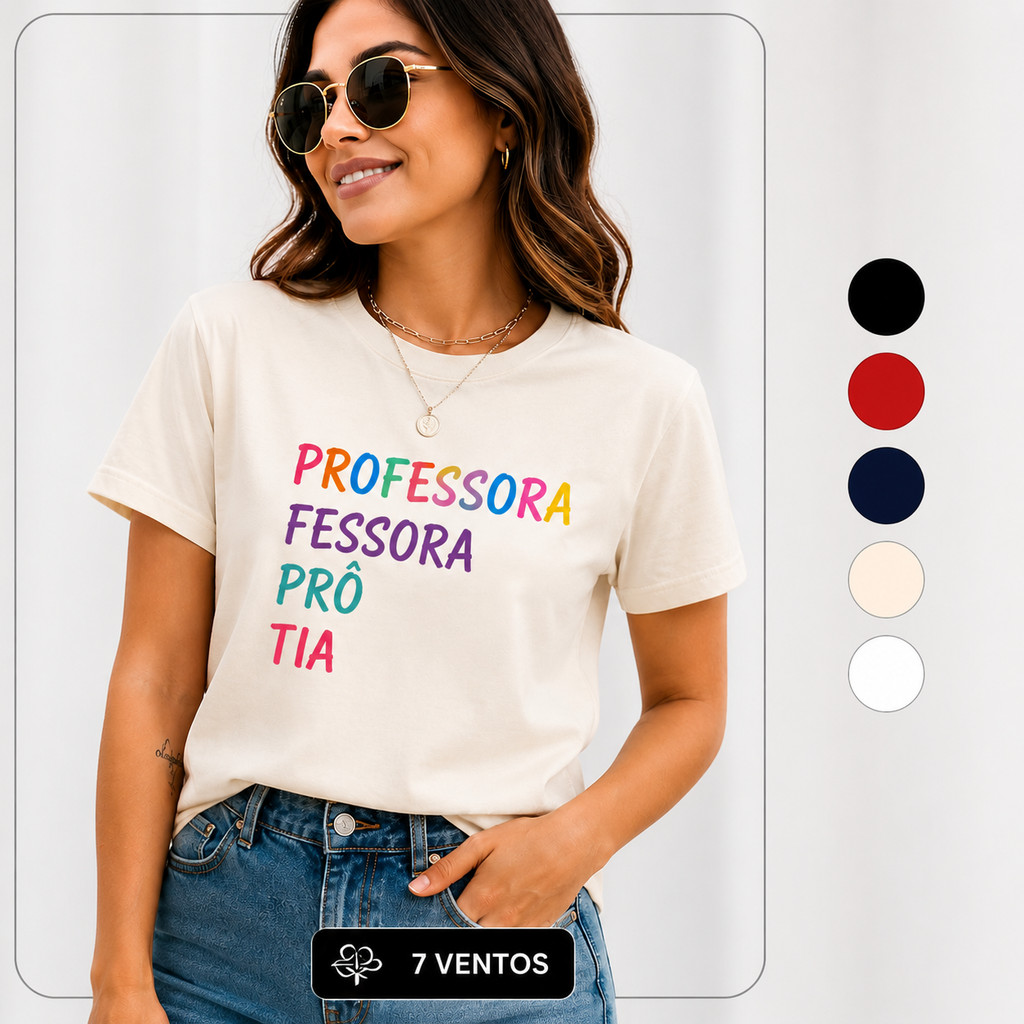 Camiseta Feminina  Professora, camisa feminina pedagogia, camisa algodao, camiseta premium